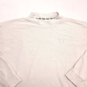 Victoria's Secret Pink Long Sleeve Pullover Sweatshirt Womens Size M White